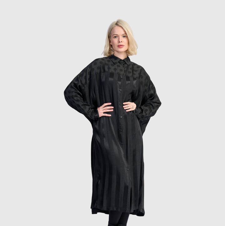 Georgina Shirtdress, Black for wholesale by Alembika