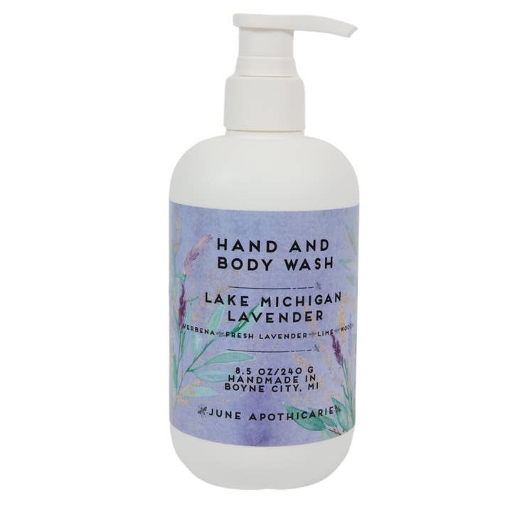 Lake Michigan Lavender Hand and Body Wash for wholesale by June Apothicarie