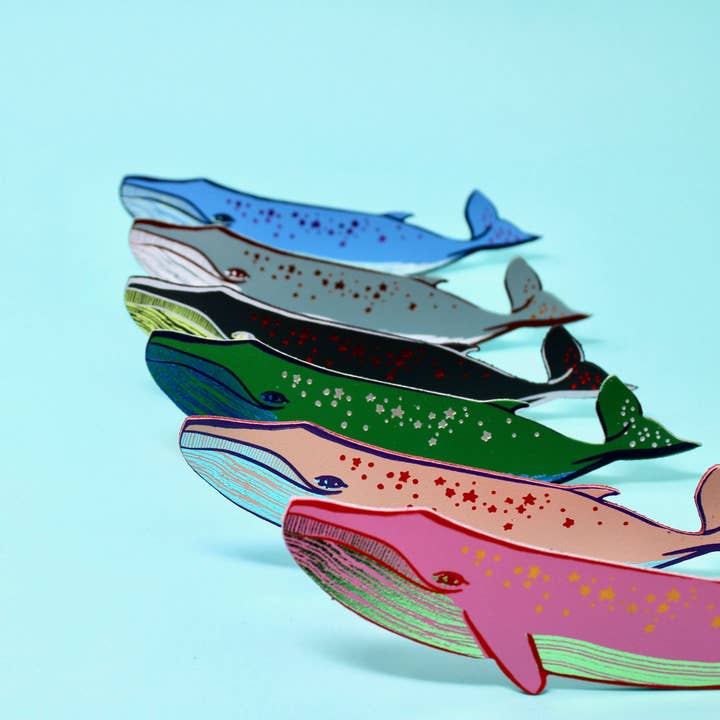 Whale Bookmark for wholesale by Ark Colour Design