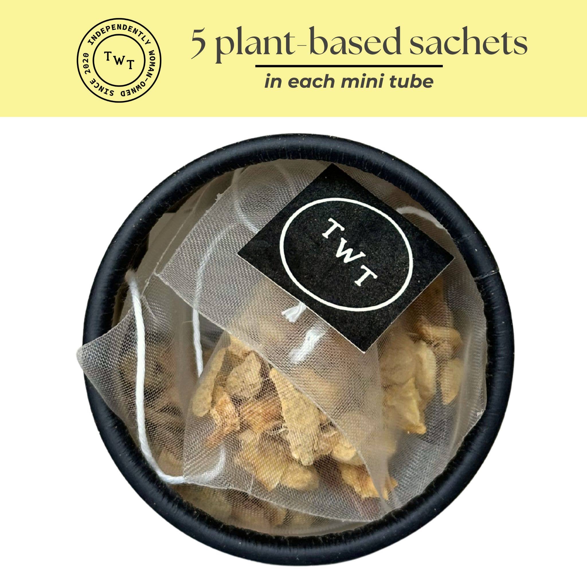 Tea with Tae - Vente Sachets de thé - Coffret cadeau mini tube de tisane citron gingembre (5 sachets de thé)2