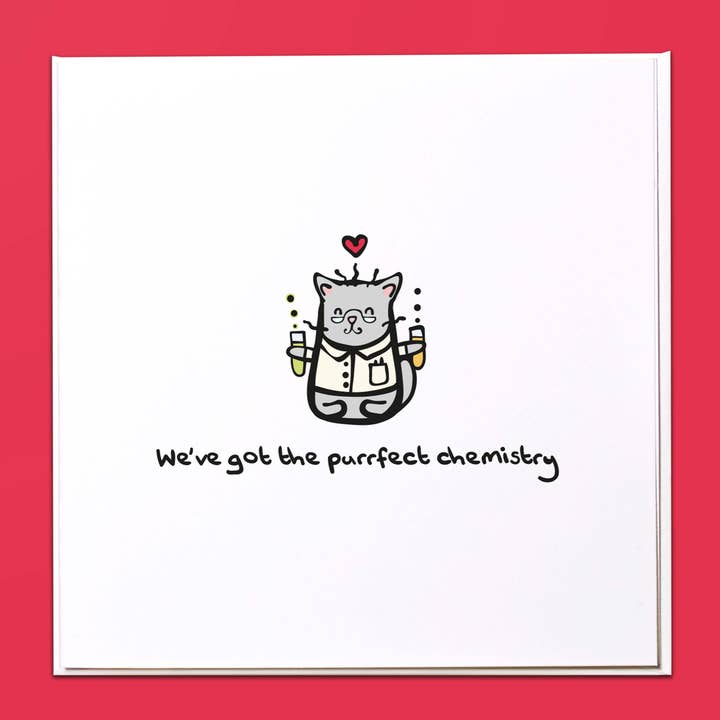 Abbiamo la chimica perfetta Biglietto di auguri per la vendita all'ingrosso da parte di The Crafty Giraffe