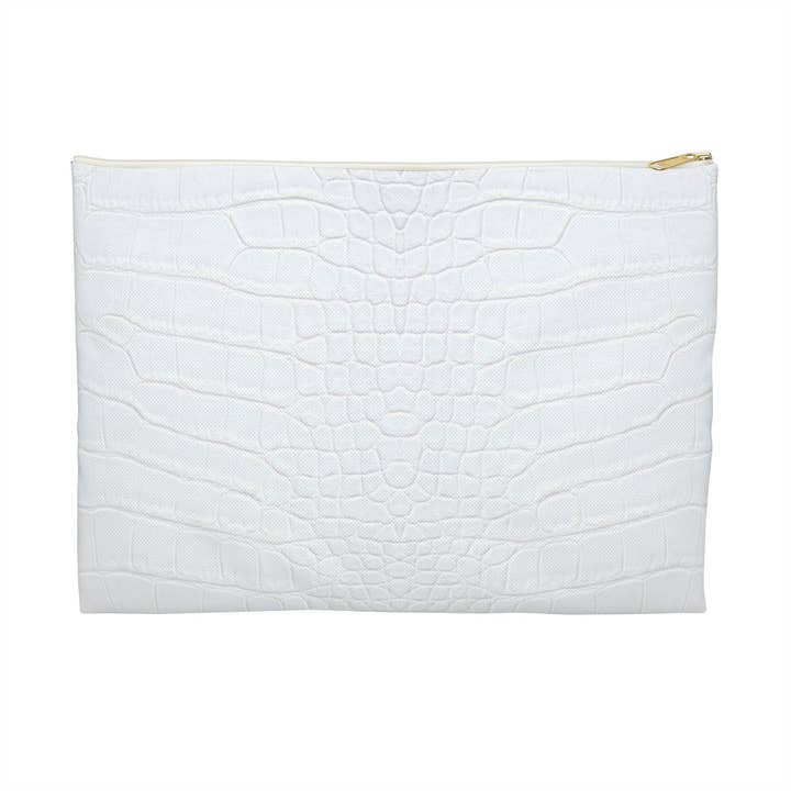 White Alligator Accessory Pouch for wholesale by kierst