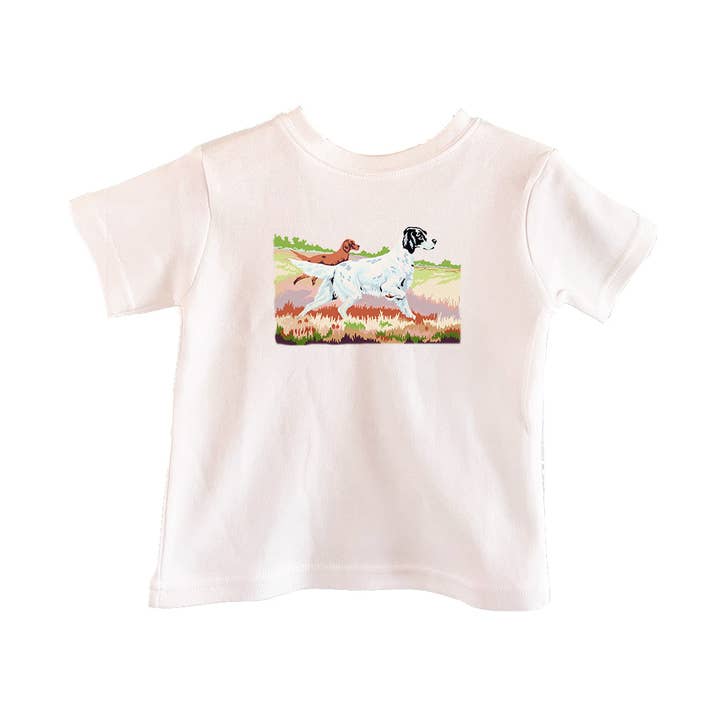 Hunting Dogs In Field Toddler Tee for wholesale by Knollwood Lane