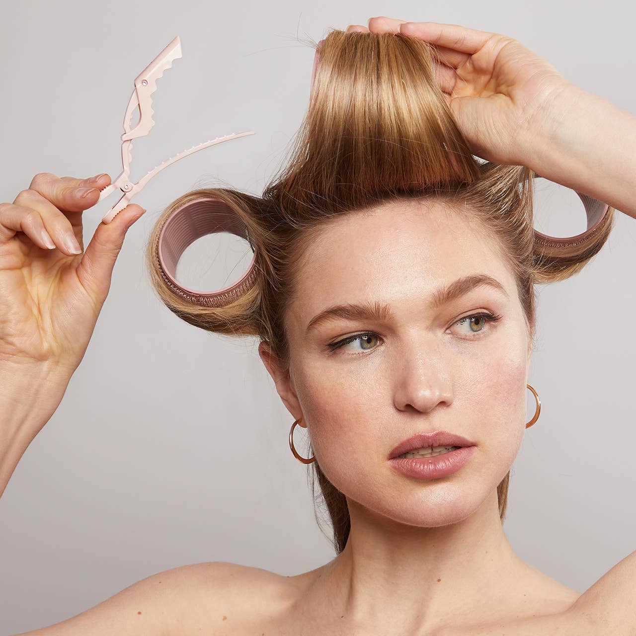 KITSCH – wholesale Hårspolar – KITSCH XL värmerullar i återvunnen plast 4-pack – terrakotta5