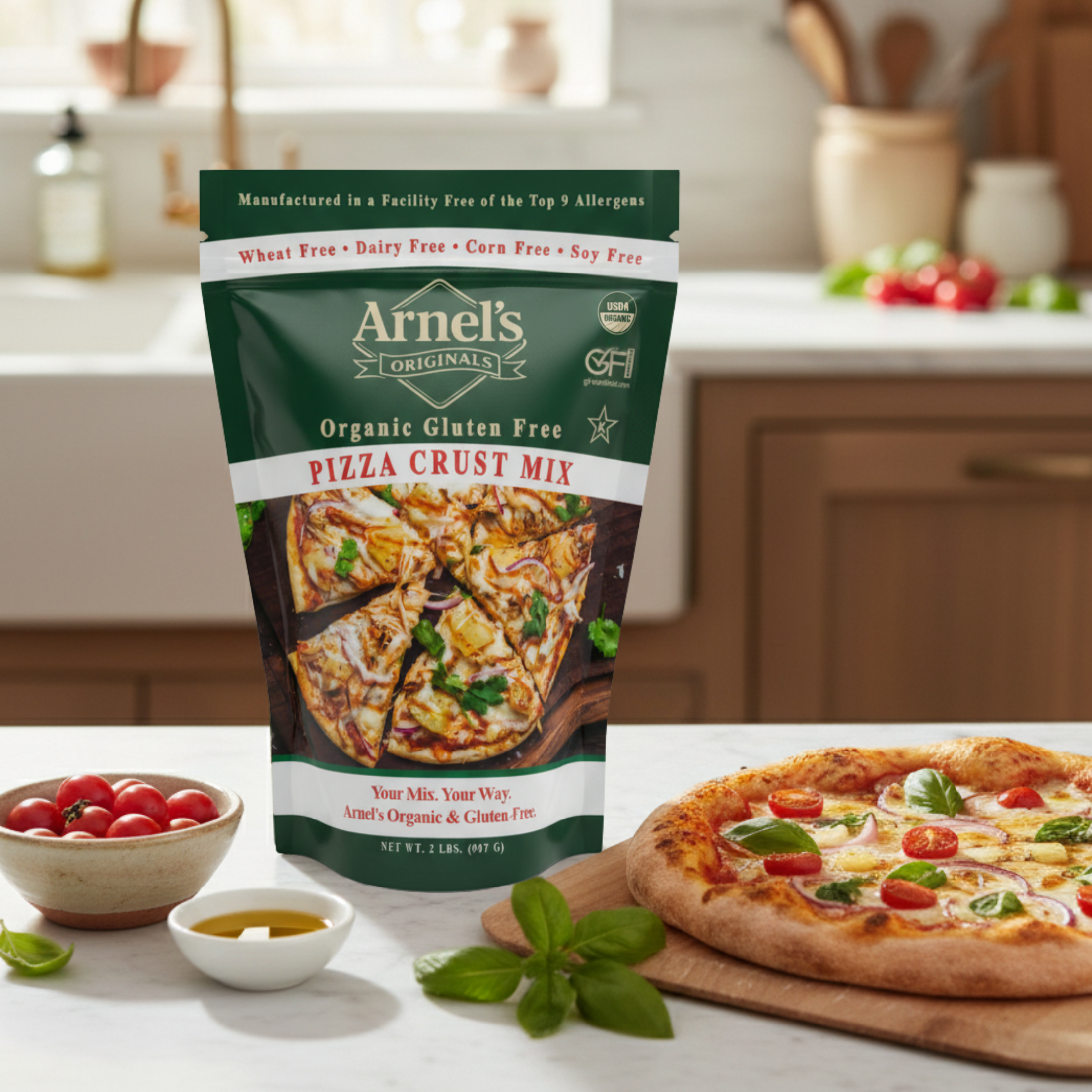 Arnel's Originals - Wholesale Bread Mix - Arnel's Organic Gluten Free Pizza Crust Mix, 2 lbs
0