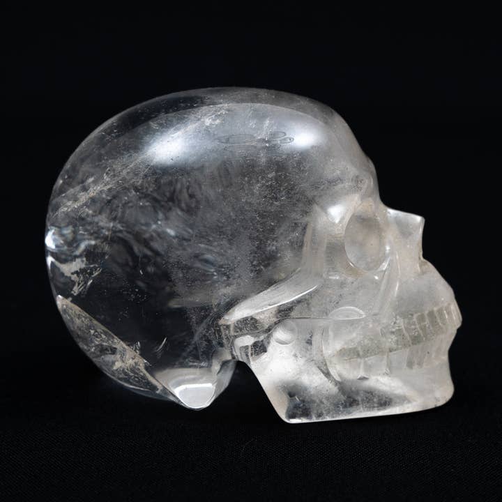 OddNot – wholesale Spiritual stone/crystal – AAA Clear Quartz Crystal Skull - Hand Carved 4.25" Skull