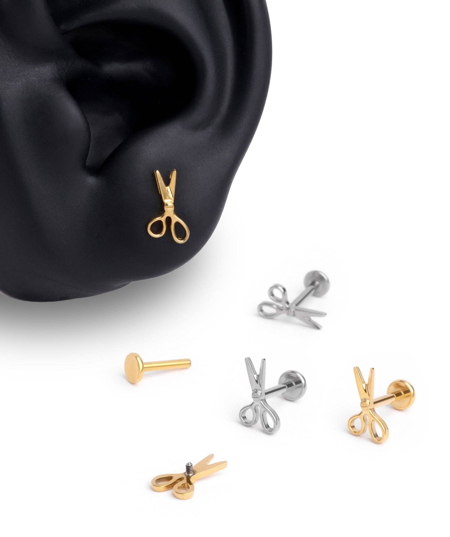 oumo jewelry - Wholesale Stud/Post Earrings - Titanium Scissor Stud ✂️4