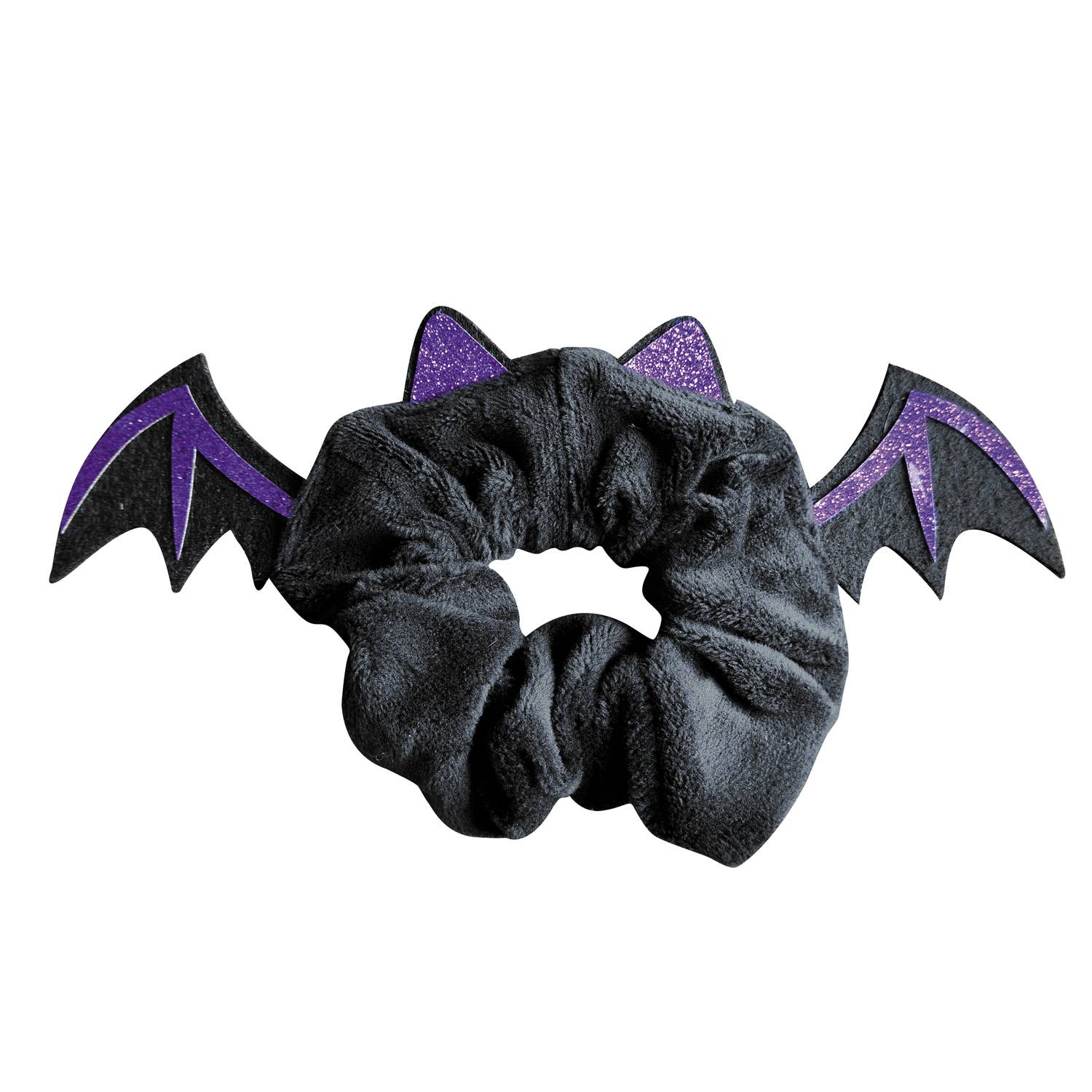 Party Pro - Wholesale Costume - Unisex - BLACK AND PURPLE BAT SCRUNCHIE0