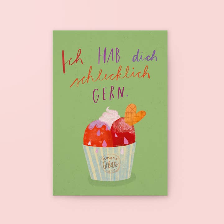 Postcard "Lickable" for wholesale by franzizo nachhaltige papeterie