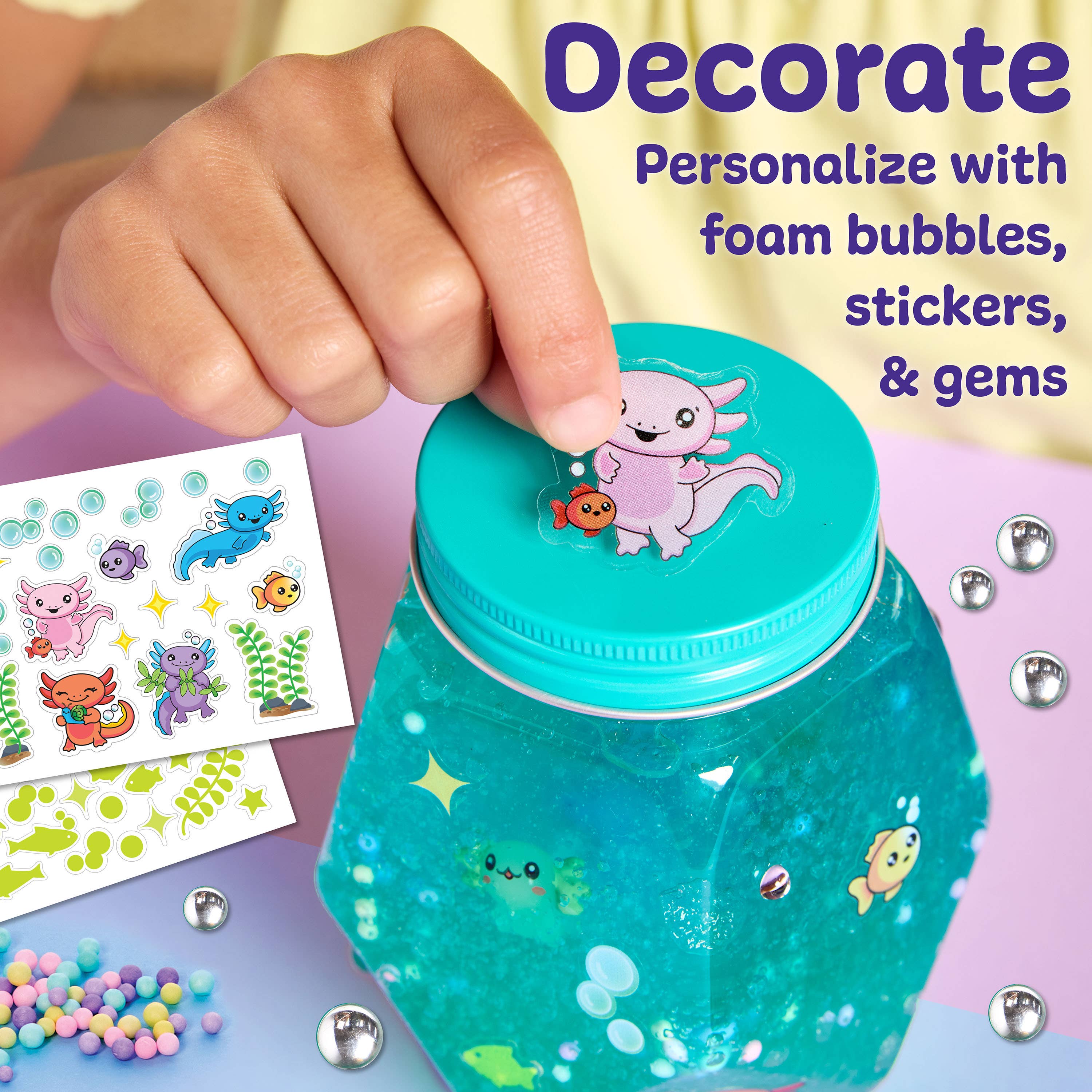 Faber-Castell / Creativity for Kids - Wholesale DIY Craft Kit - Kids - Make an Axolotl Glowing Aquarium Craft for Kids5