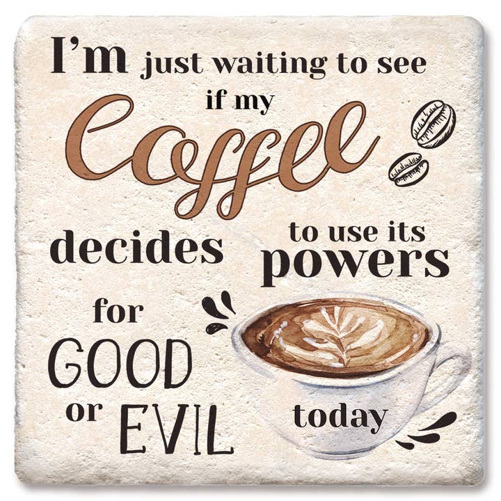 Drick Coaster Jag väntar bara kaffe och dalbana för wholesale av Tipsy Coasters & Gifts