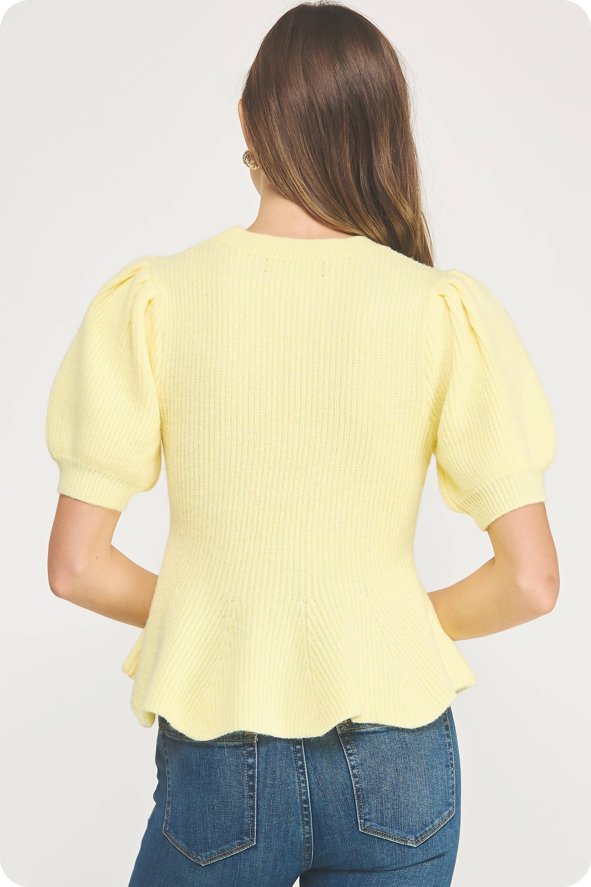 Strut & Bolt - Wholesale Tunic Sweater - Women's - Flared Puff Sleeve Knit Top33