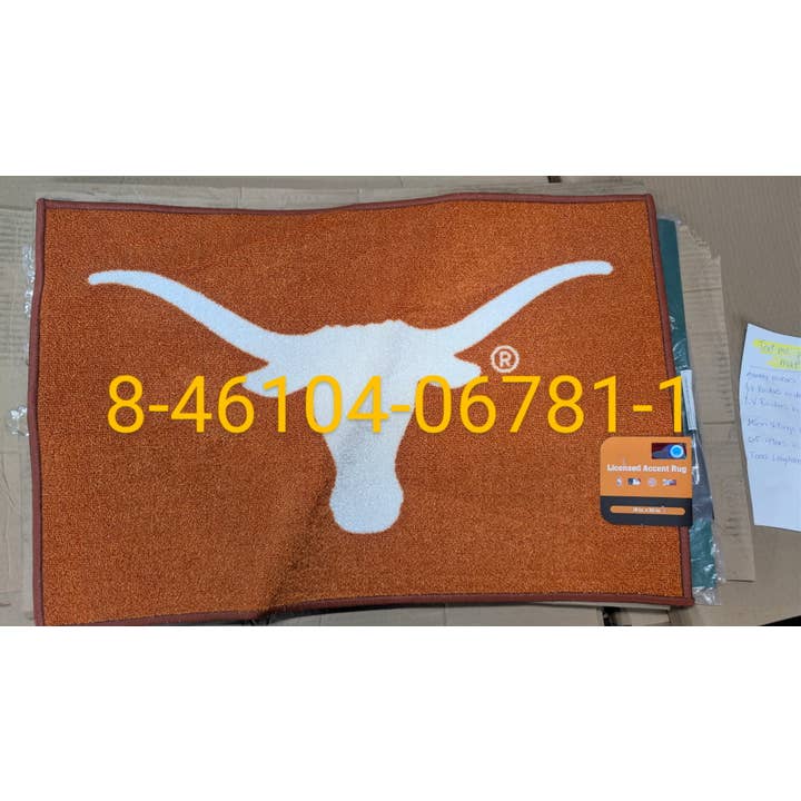 Paillasson Hi-Def 19x30" NCAA Texas Longhorns pour la vente par Majestic Sports