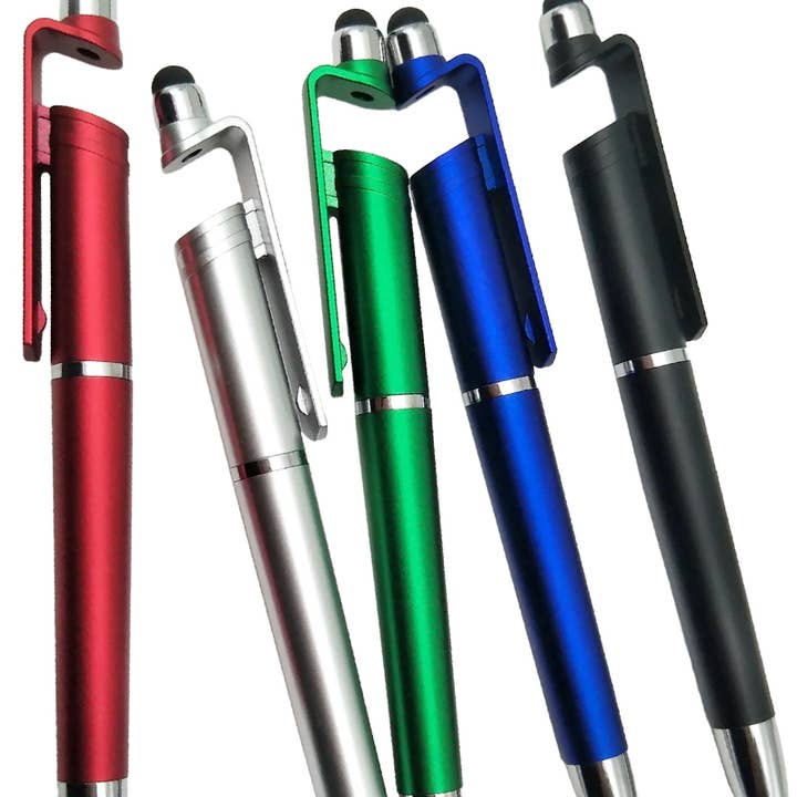 Cap Zone - Wholesale Pen - Touch Screen 3-in-1 Stylus Phone Dock Stand Pen - 48 pcs