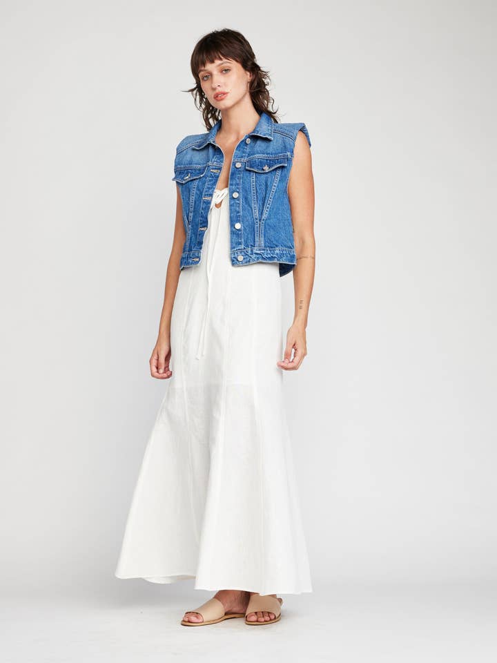 Arizona Crop Slim Vest for wholesale by Self Contrast