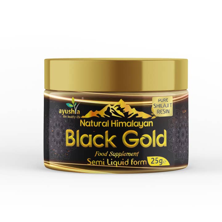 DevSatya Ltd Aushadh, Ayushya, Divyaherb - Vendita all'ingrosso Vitamine/integratori orali - Resina Shilajit dell'Himalaya pura in oro nero - 25 grm - 0,8 once