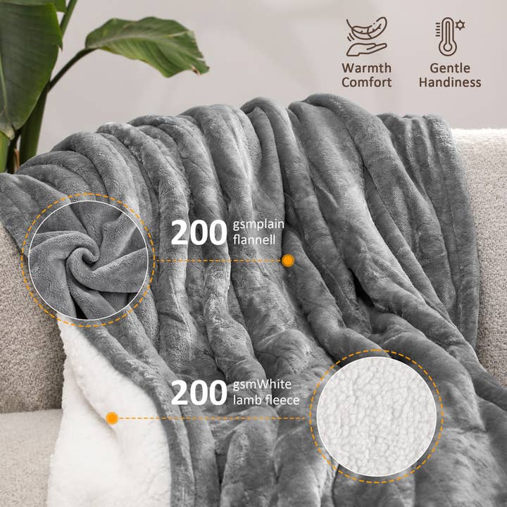 Heynemo - Wholesale Bedding Blanket - Queen Size Heated Blanket, Dual Control Electric Throw6