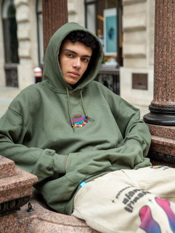 Groene hoodie met Dream Casino-borduurwerk voor wholesale door Dream But Do Not Sleep