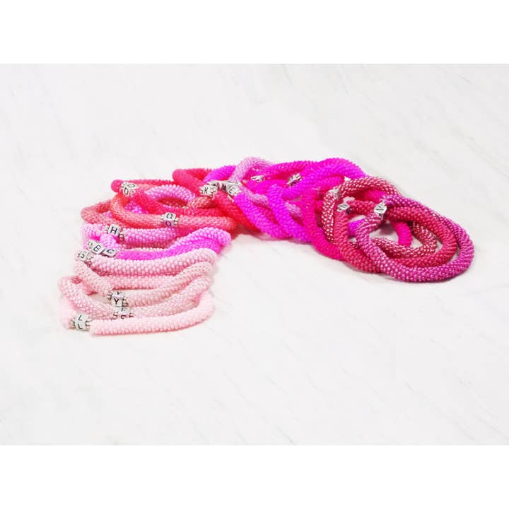 Ninolia – wholesale Beaded bracelet – Custom Word Beaded Bracelet Pink Boho Stack Personalized Jewelry Mama Mom Wifey Mother’s Day Gift for Women or Teen Girls. Choose Your Color3