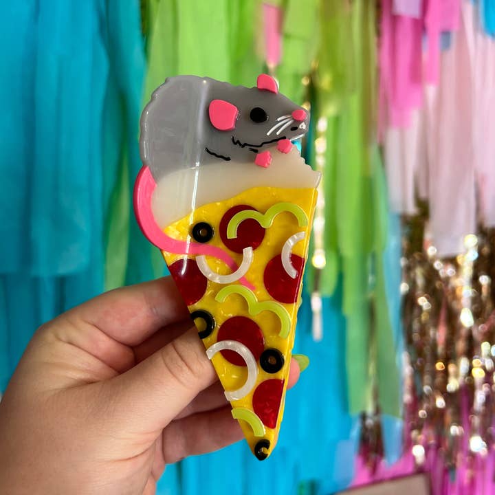 The Peach Fuzz - Wholesale Hair Clip - Women's - Pizza Rat Hair Claw