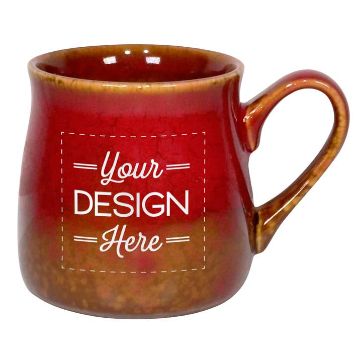 Susquehanna Glass Company - Wholesale Coffee Mug - Custom Artwork Paris Tavern Mug - Red/Green, Red/Gold