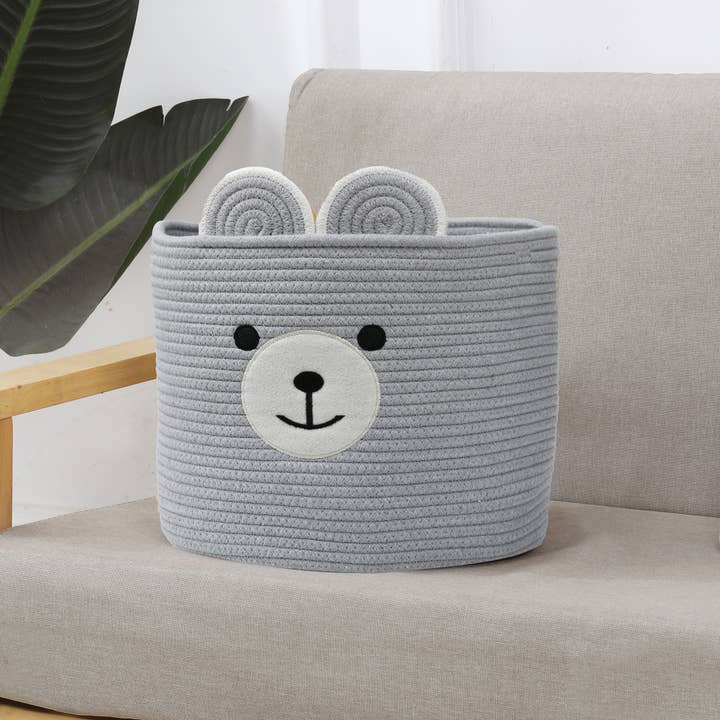 Park Life Designs - Wholesale Basket - Kids & Baby - Bertie Bear Organic Cotton Storage Basket