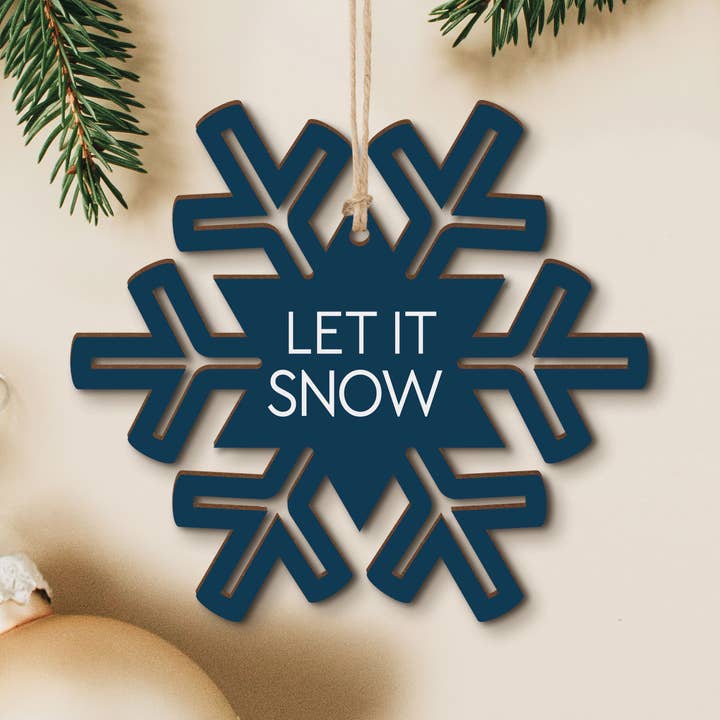 Let It Snow Cut-Out Ornament for wholesale by P. Graham Dunn