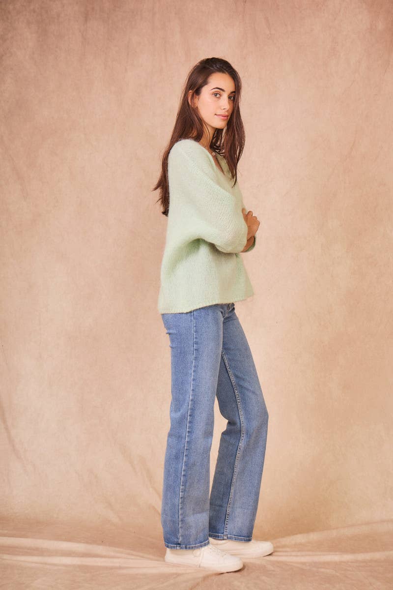 Calie Paris - Venta al por mayor Jersey de punto - Mujer - Suéter elegante de mohair kid3