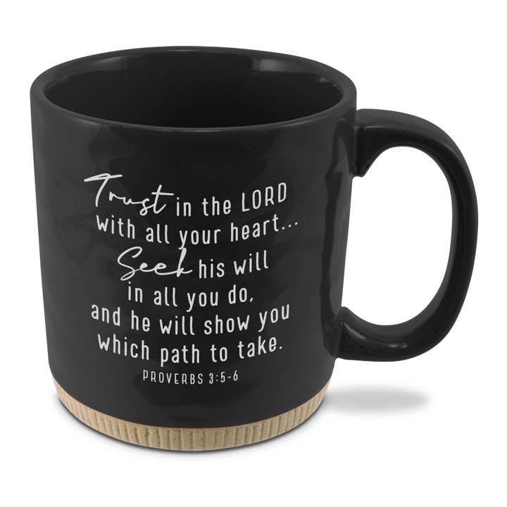 Cottage Garden - Wholesale Coffee Mug - LCP Coffeecup Powerful Words Faith Black16Oz1