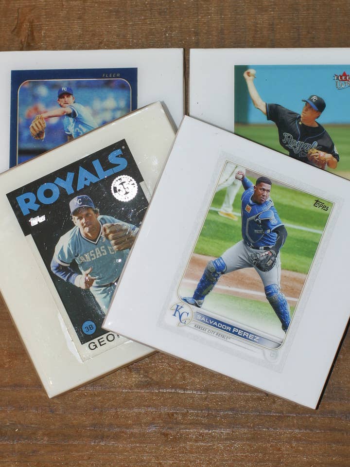 Kansas City Royals Coasters - Ceramic Tile Made from Cards for wholesale by Jake and Dean Uncommon Coasters