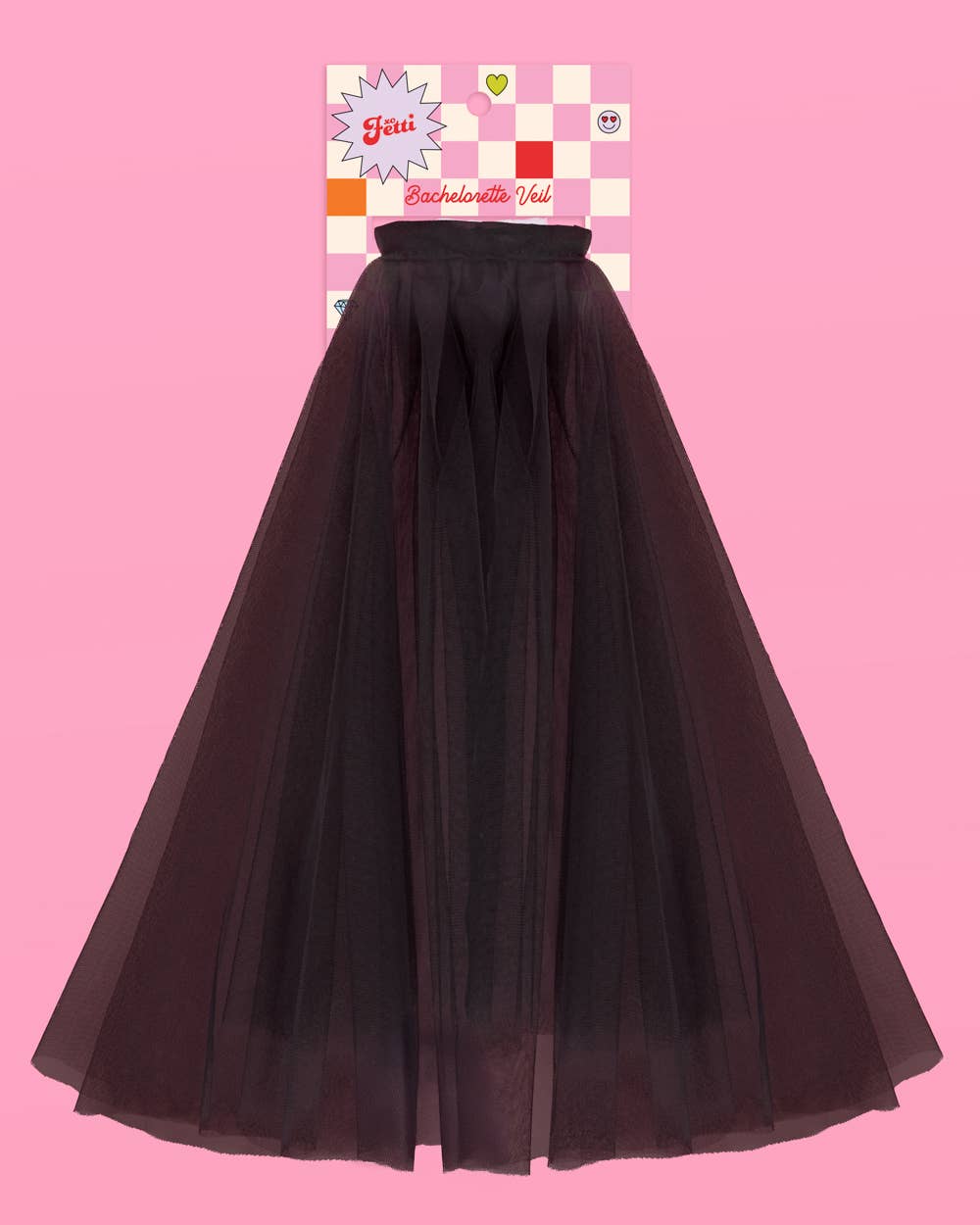 xo, Fetti - Wholesale Veil - Women's - Bride or Die Veil - black tulle veil - divorce party1
