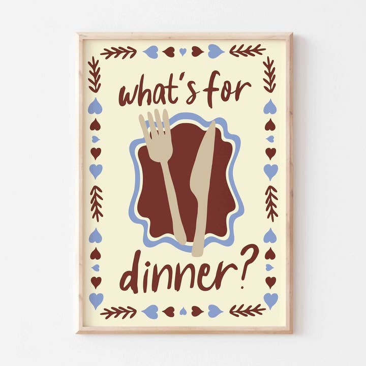 O que há para o jantar Impressão Artística #2 por atacado de POSTERAMI