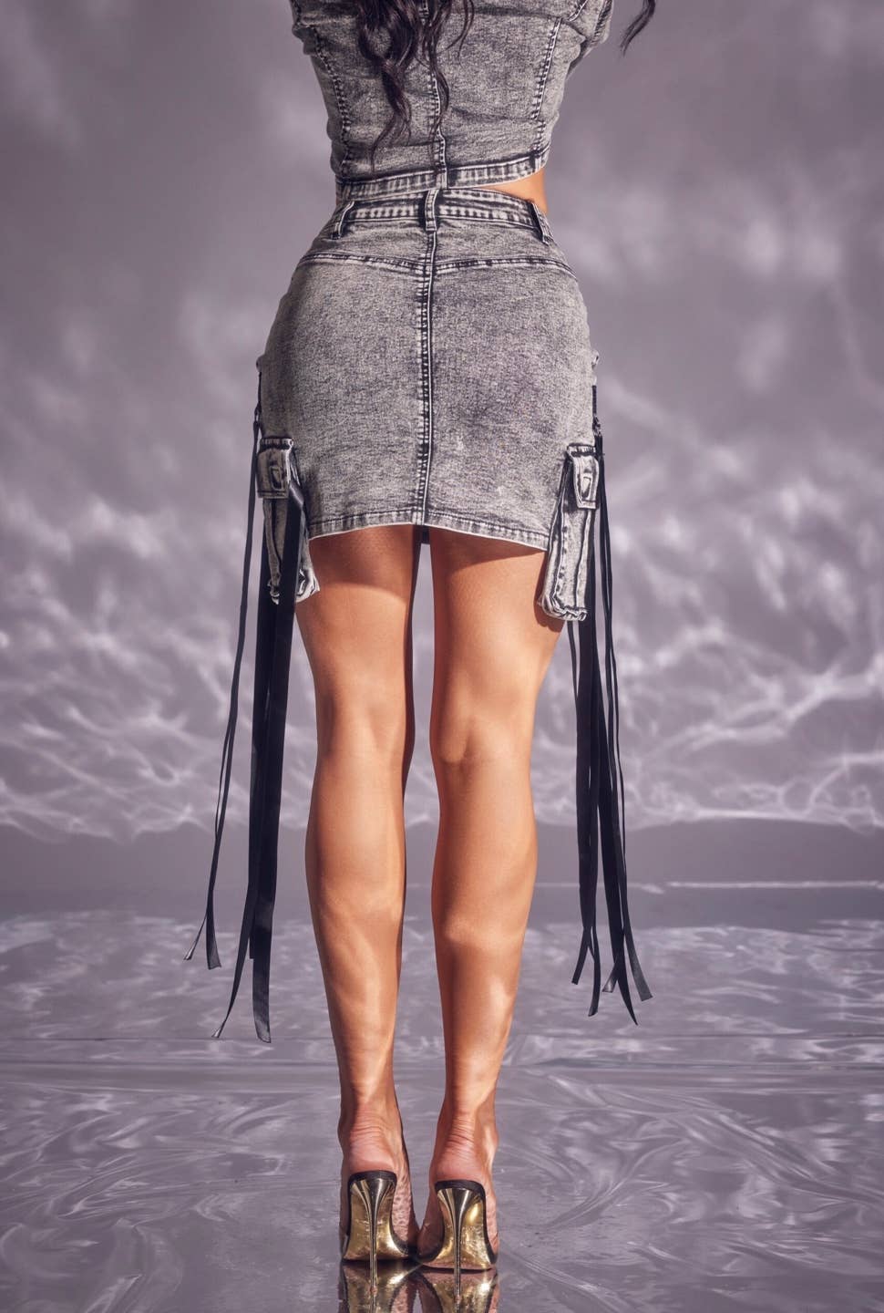 WFFS - Wholesale Skirt - Women's - Cargo Denim Mini Skirt10