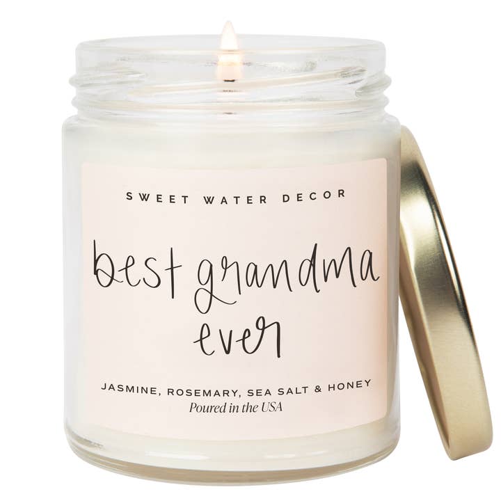 Sweet Water Decor - Wholesale Jar/Filled Candle - Best Grandma Ever 9 oz Soy Candle - Home Decor & Gifts1