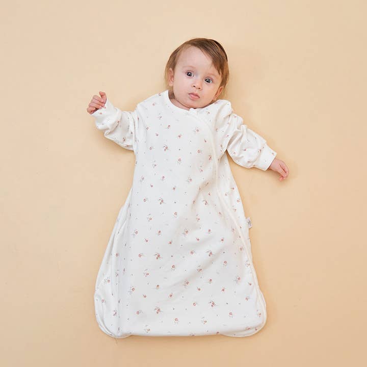 Super Soft Pima Cotton 2-Way Zip Sleep Bag - Flower for wholesale by Little Plant