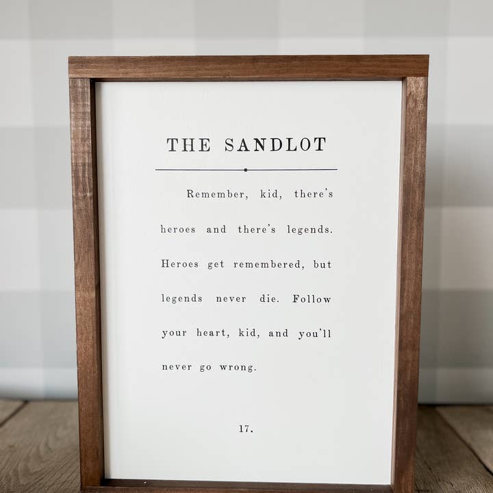 Lily and Sparrow - Wholesale Sign - The Sandlot | Mother's Day Gifts, Wall Art