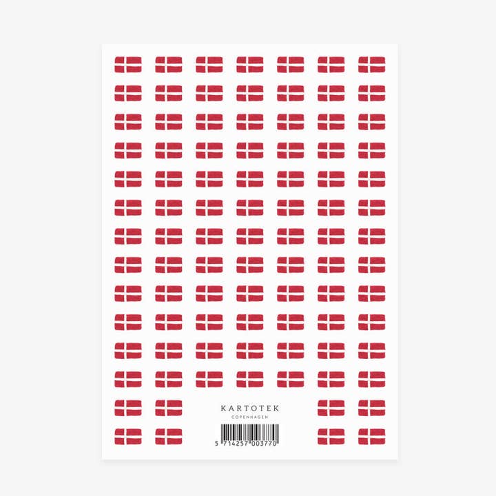 Stickers // Mini Danish Flags for wholesale by Kartotek Copenhagen