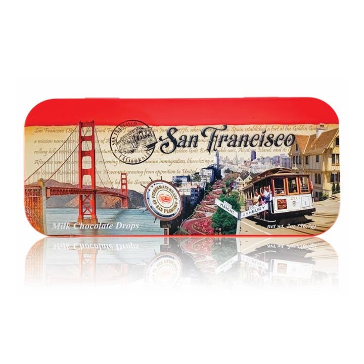 SF Landmark Stamp Milk Chocolate - 3oz Tin and other Purchase Wholesale sf mercantile. Free Returns & Net 60 Terms on Faire trending on Faire.