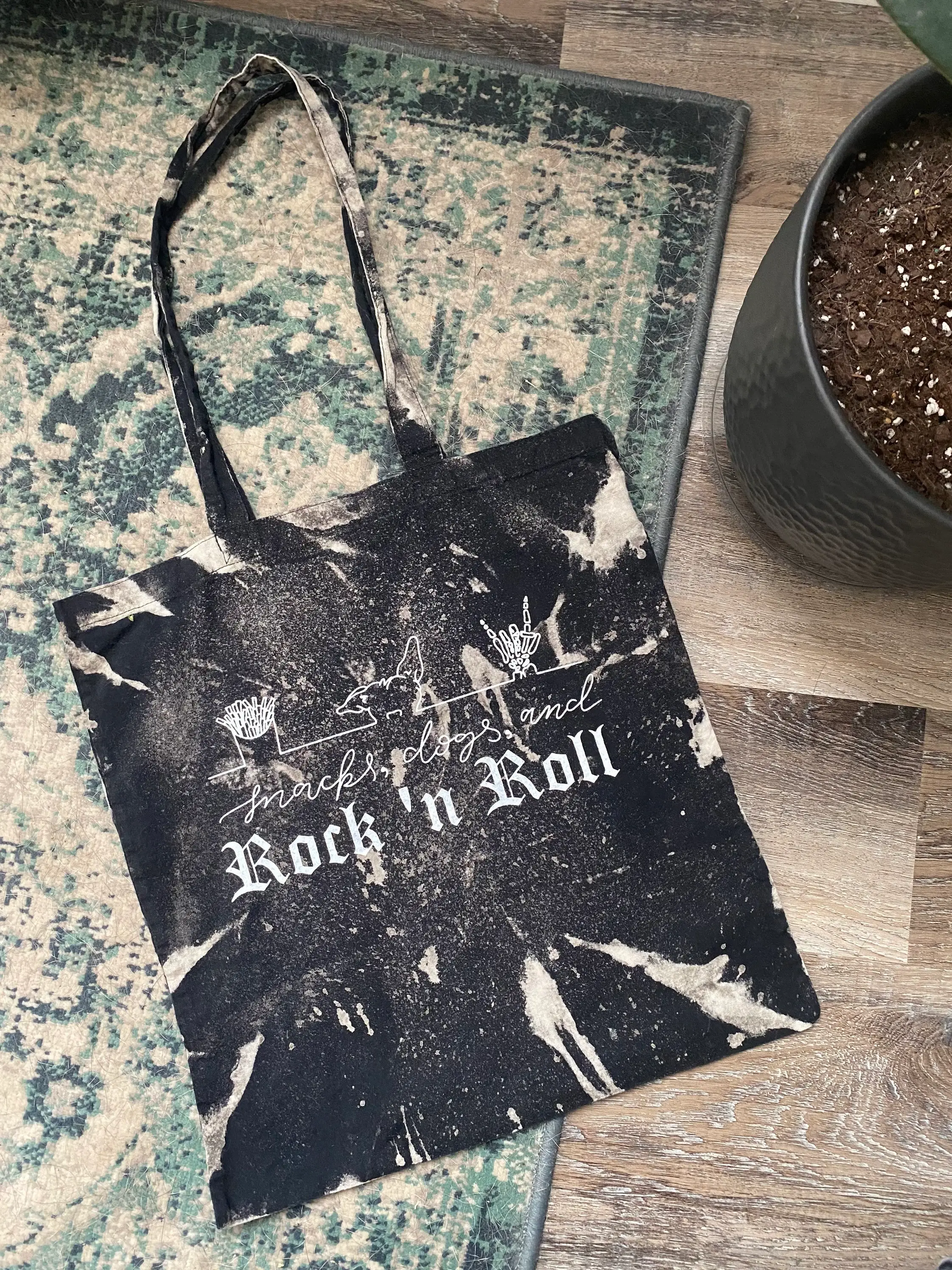 Jessi's Messes - Wholesale Tote Bag - Women's - Snacks, Dogs, and Rock n Roll Tote Bag2