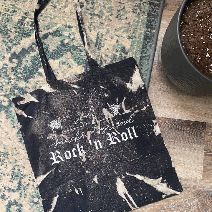 Jessi's Messes - Wholesale Tote Bag - Women's - Snacks, Dogs, and Rock n Roll Tote Bag2