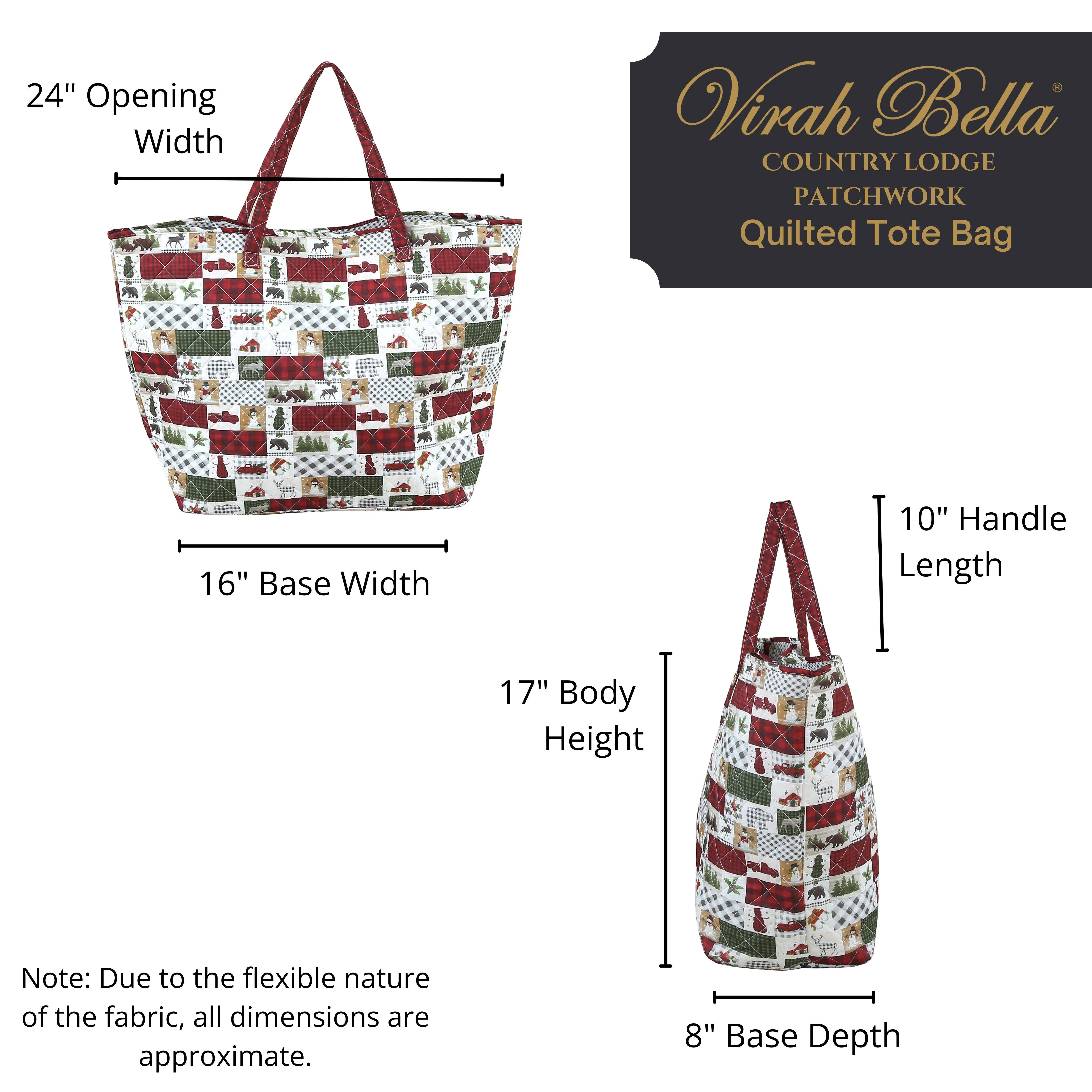 Duke Imports - Venta al por mayor Bolsa de asa- Mujer - Bolso de Mano Acolchado de Diseñador "Country Lodge Patchwork"2