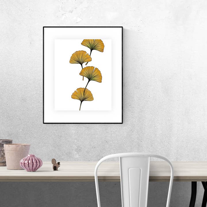 Stampa artistica Ginkgo Leaves 2 per la vendita all'ingrosso da parte di Kela Designs
