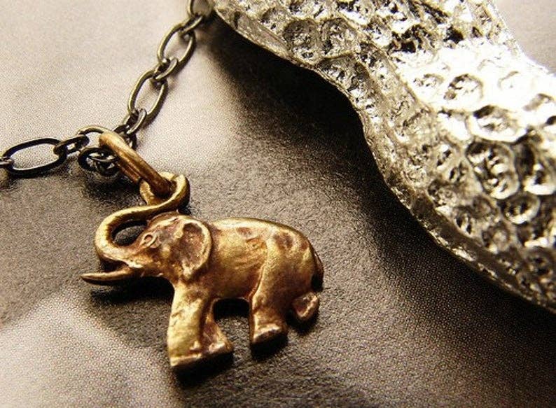 SORA DESIGNS - Wholesale Pendant/Charm Necklace - Life Size Circus Peanut Necklace- Antique Silver Version3