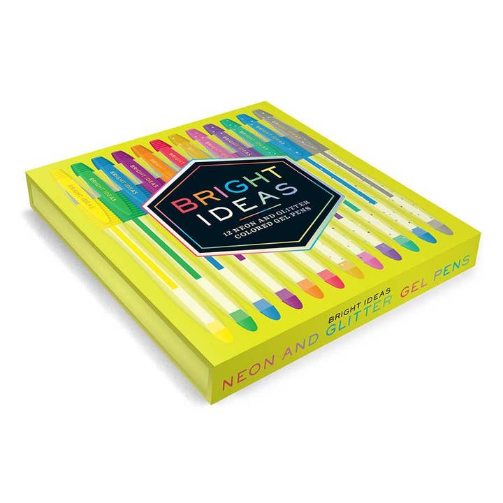 Chronicle Books - Wholesale Pen - Bright Ideas Neon and Glitter Colored Gel Pens
