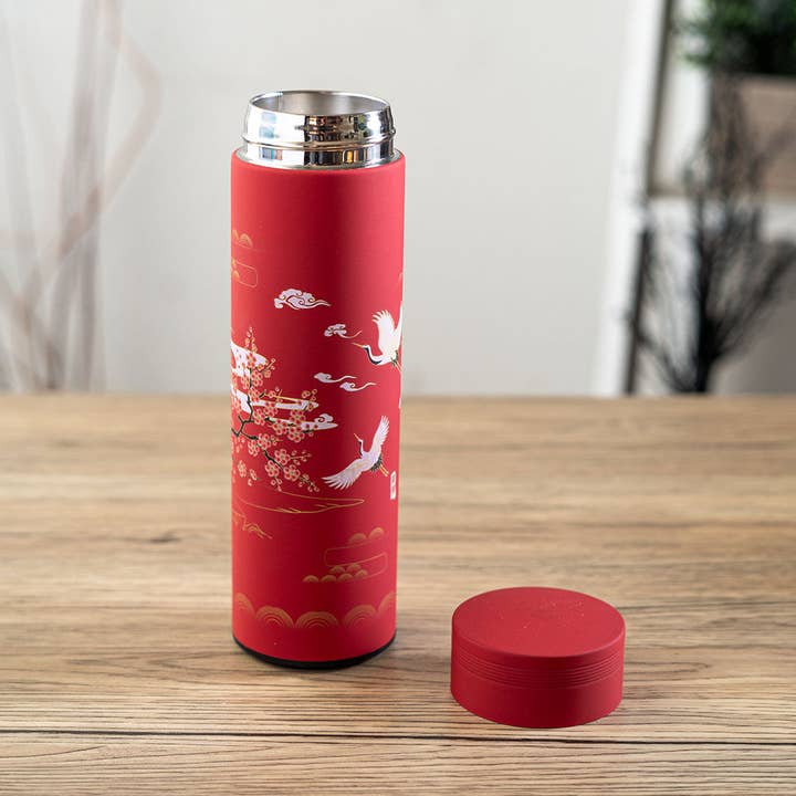 Urban Tokyo - Wholesale Flask - 17oz Vacuum Insulated Stainless Steel Thermos Flask Cherry Blossom Cranes (1/50)