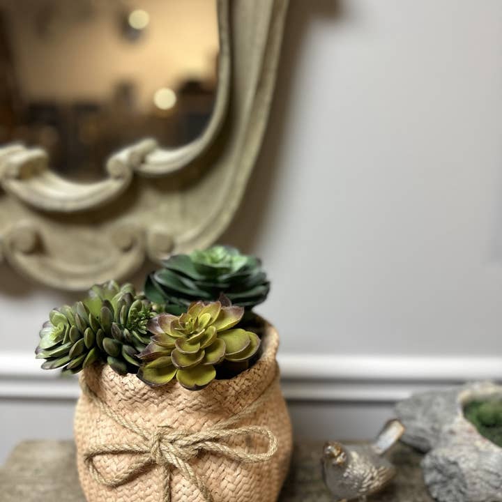 Vagabond Vintage - Wholesale Plantenpot - CEMENTZAK MET PLANTENBAK MET TOUWBINDER