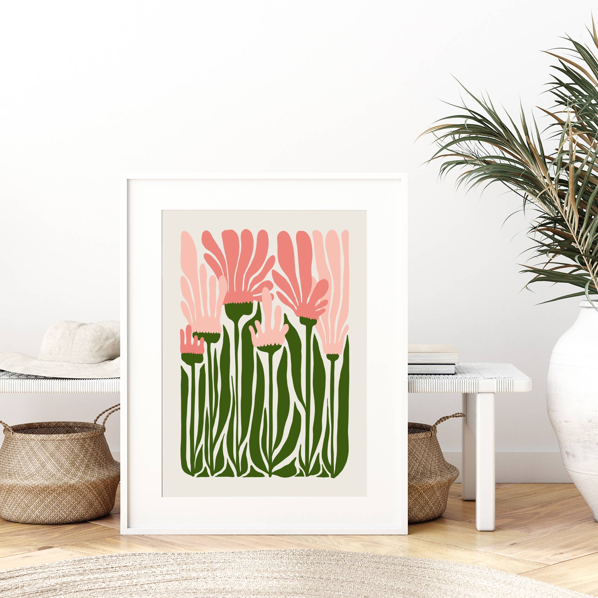 Sugar & Canvas – wholesale Art print – Flower Market Colorful Abstract Botanical Flowers Art FM1005