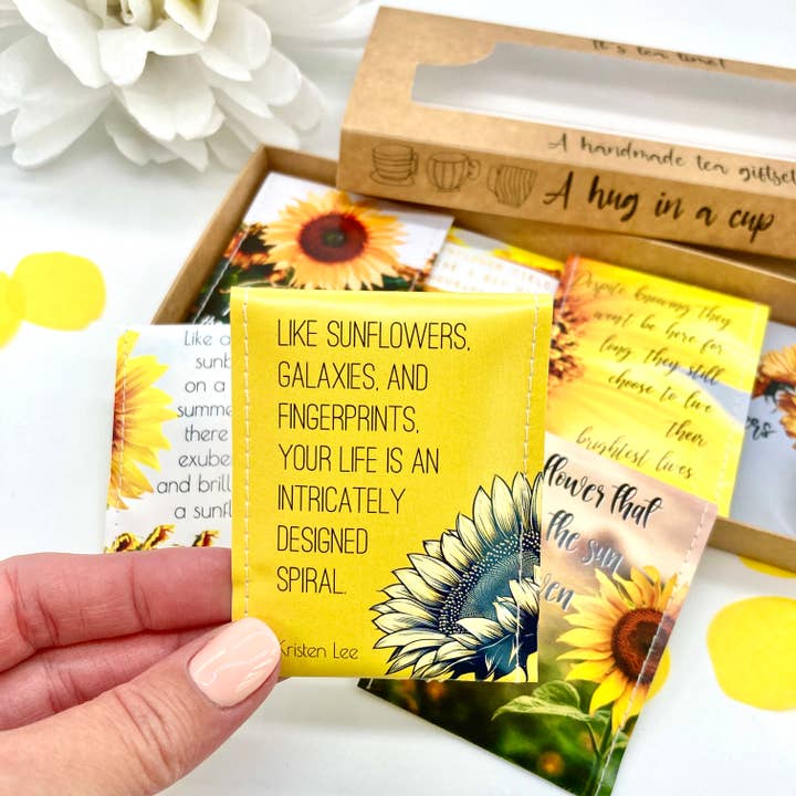 Victoria Mae Designs – wholesale Tea bags – Tea Gift Set for Sunflower Lovers1