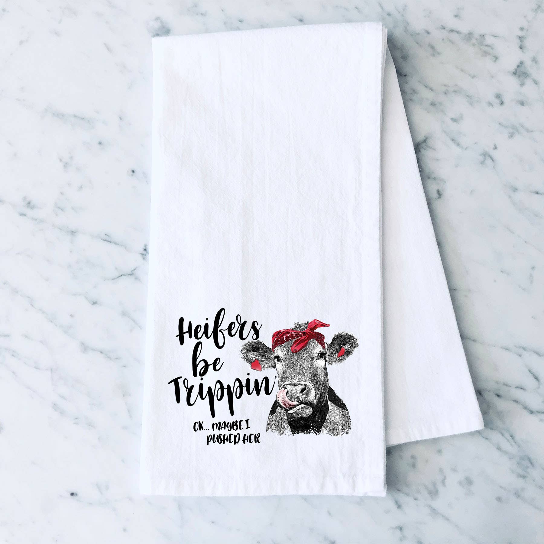 Dasha Alexander - Wholesale Tea Towel - Heifers Be Trippin Flour Sack Towel0