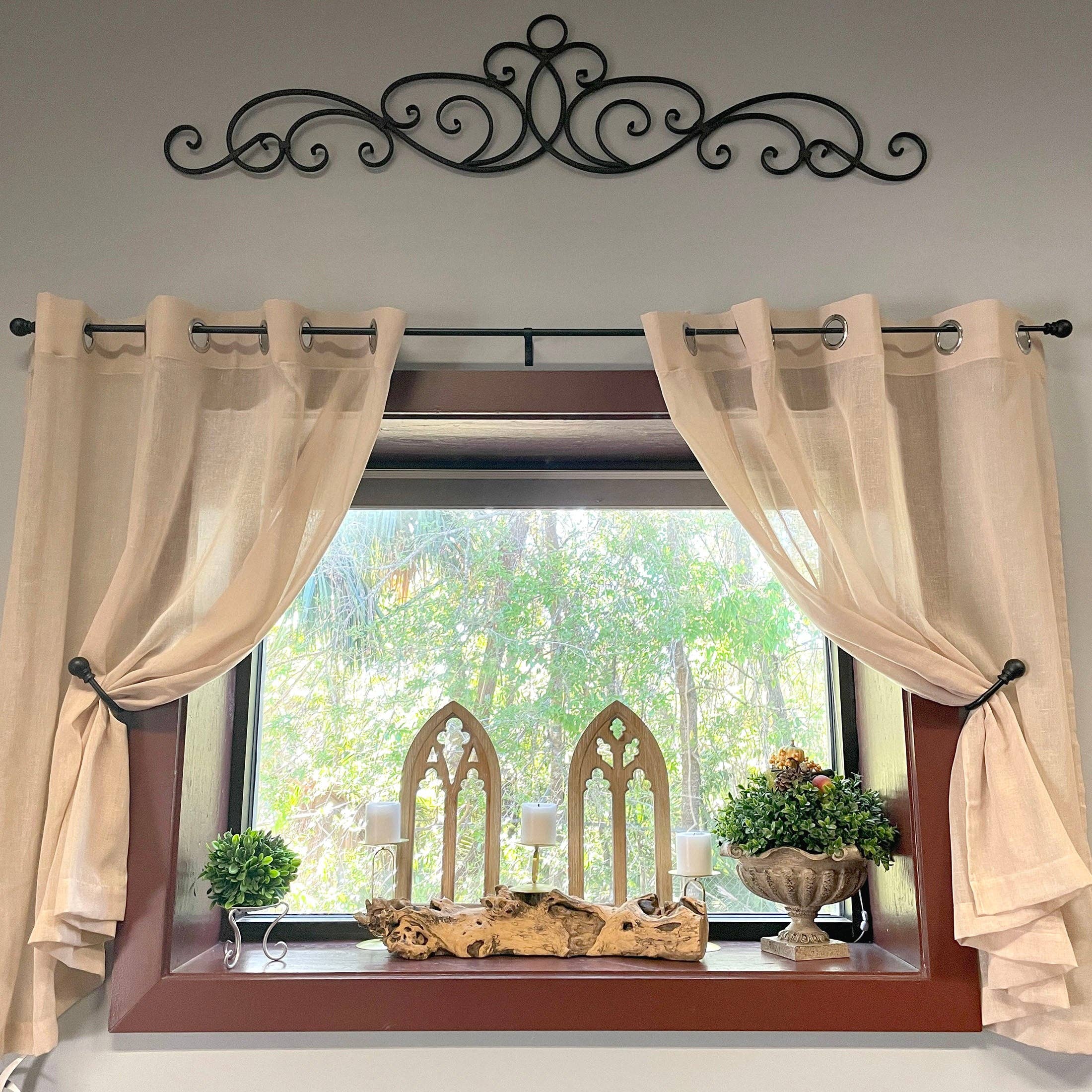 Zeckos - Wholesale Wall Accent - Set of 2 Washed Wood Gothic Arch Window Frame Wall Hangings 21